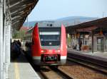 2014-04-01; 612 605 als RE1 aus Görlitz kommend zur Weiterfahrt nach Dresden im Bahnhof Bautzen