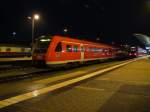 3.5.2014 5:02 DB AG 612 062 abgestellt in Hof (Saale) Hbf. Rechts im Bild zwei Triebzüge Baureihe 612 als RE nach Dresden Hbf.