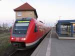 Doppeltraktion 612 eingefahren aus Goslar im Bahnhof Halle (Saale) Hbf am 21.04.2015