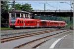 612 084 und ein zweiter 612er rangieren in Lindau Hbf.