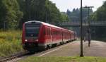 Am 07.09.2014 waren 612 138 und 612 123 als RE Saarbrücken - Mainz unterwegs. Kurz hinter dem Bildstock Tunnel durchfahren sie den Hp Bildstock in Richtung Neunkirchen Saar. Dies war der letzte Sommer und Herbst der Baureihe 612 auf dieser Relation. Bahnstrecke 3511 Bingen Hbf (Bingerbrück) - Saarbrücken.