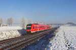 612 168 DB Regio bei Marktleuthen am 25.02.2016.