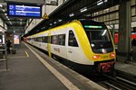 Am frühen Abend des 01.01.2015 stand 612 612 zusammen mit einem weiteren 612er als IRE 3263/RE 22493 (Stuttgart Hbf - Aulendorf/Rottenburg) in Stuttgart Hauptbahnhof und wartet auf die Ausfahrt.