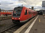 612 108 und 122 und ein weiterer 612 als Flügelzugkonzept als Ire 3263 nach Aulendorf / Ire 22497 nach Rottenburg am 03.10.16 in Stuttgart hbf.