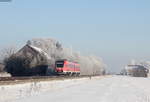 612 124-8 als RE 3482 (München Hbf-Kempten(Allgäu)Hbf) bei Beckstetten 22.1.17