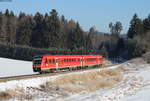 612 109-8 als RE 22309 (Rottweil-Neustadt(Schwarzw)) bei Lauffen 23.1.17