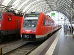 612 982-9 wartet am 26.04.2007 in Dresden Hbf auf die Abfahrt als InterRegioExpress nach Nrnberg Hbf.