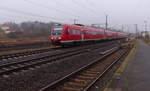 DB 612 023 + 612 646 als RE 3807 von Erfurt Hbf nach Würzburg Hbf, am 13.01.2018 in Neudietendorf.