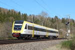 612 608 mit dem RE 26390 (Neustadt(Schwarzw) - Villingen(Schwarw)) bei Donaueschingen, 18.04.18.