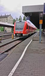 Der Triebzug 612 558 waartet auf deine nächste Leistung in Lindau Hbf.