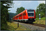 612 031 der DB Regio rollt am 16.07.2021 als RE 3 Richtung Altenburg und Greiz.