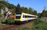612 106-4 als RE 3248 (Schelklingen-Donaueschingen) bei Gutenstein 18.9.21