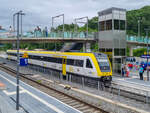 VT 612 109 mit dem RE 55 nach Villingen in Blaubeuren, 27.06.2022.
