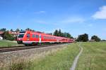 DB Regio 612 659 und 612 xxx legen sich in die Kurve am 29.08.18 bei Kempten 