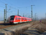 DB 612 536 als RE 3956 von Jena-Göschwitz nach Erfurt Hbf, am 24.01.2020 in Erfurt-Linderbach.