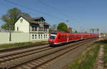 DB 612 035 + 612 xxx als RE 3662 von Glauchau (Sachs) nach Göttingen, am 21.04.2020 in Vieselbach.