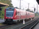 612 042 als RE 17 in Schwerte/Ruhr ausfahrend in Richtung Hagen, 30.09.2014