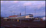 Blöick am Abend des 21.3.1992 in das BW Northeim, wo der VT 614074 auf seinen nächsten Einsatz wartete.