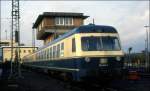Am 21.3.1992 war die Baureihe 614, hier der 614069 im Bahnhof Northeim, noch für den Nahverkehr der DB unverzichtbar.