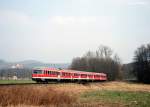 Nebenbahn: Der einzige in Nrnberg verbliebene Vorserientriebzug 614 003/004 am 14.