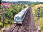 614 009 fuhr am 13.7.02 auf die s�dlichen Einfahrsignale von Neuhaus (Pegnitz) zu.  