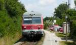 614 083 auf dem Weg nach Markt Erlbach beim kurzen Zwischenstopp in Adelsdorf.