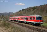 614 im Pegnitztal: 614 047/048 als RB Nrnberg Hbf - Neuhaus(Pegnitz).