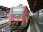 Ein VIAS Itino der auf die Weiterfahrt nach Hanau Hbf wartet am 25.02.11
in Gro Umstadt Wiebelsbach 