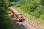 Deutschland
Triebwagen 620 003 von DBR kommt in Gerolstein an.
RE22 10029 EIFEL-EXPRESS K�ln Messe/Deutz - Trier Hbf
24/7/2026
