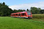 Am 9. September 2017 fanden Sonderfahrten auf der WLE-Strecke zwischen Münster (Westfalen) und Sendenhorst statt, um für die mögliche Reaktivierung der Strecke zu werben. Hier ist der Kölner 622 004 auf dem Weg nach Sendenhorst, als er zwischen Gremmendorf und Angelmodde (beides Münster) von mir fotografiert wurde. 