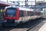 MEMMINGEN, 29.04.2025, DB 622 054 als RS7 nach Ulm Hbf im Bahnhof Memmingen