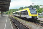 SWEG 622 817 steht im Bahnhof Sigmaringen am 13. Mai 2022.