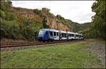 Dieseltriebwagen 622429 verl��t hier am 20.9.2026 um 14.14 Uhr Bad M�nster am Stein in Richtung T�rkism�hle.