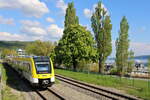 SWEG 622 465 verlässt Ludwigshafen am Bodensee am 01.05.2022 als RB31 nach Radolfzell.