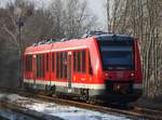 Zug RE4 mit 623 522 passiert Ausfahrtssignal Richtung Neubrandenburg in Sponholz. 07.02.2018. Ich stehe am Bü. 