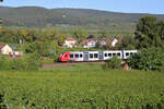 Ein Lint der Baureihe 623 von DB Regio dieselt über die Pfälzische Nordbahn zur Fahrt nach Neustadt(Weinstraße)Hbf.