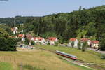 VS 250 und VT 411 als RB 22274 (Engstingen-Münsingen) bei Offenhausen 1.7.18