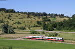 VS 250 und VT 411 als RB 22284 (Engstingen-Ulm Hbf) bei Gomadingen 1.7.18