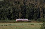 VT 411 der SAB als SAB22180 (Münsingen-Schelklingen) bei Hütten 1.8.19