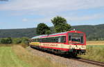 VT 42 und VT 43 als HzL87624 (Tuttlingen-Sigmaringen) bei Nendingen 11.8.19