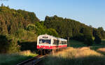 VT 41 und VS 250 als SAB 88200 (M�nsingen - Ulm Hbf) bei Oberheutal 25.6.26