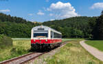 VT 41 als SAB 88207 (Schelklingen - Gammertingen) bei Oberheutal 25.6.26
