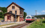 VT 41 als SAB 88207 (Schelklingen - Gammertingen) am Haltepunkt Kohlstetten 25.6.26