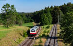 VT 413 als SAB 88209 (Schelklingen - Gammertingen) im Bahnhof Oberheutal 25.6.26