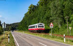 VT 41 als SAB 88209 (Schelklingen - Gammertingen) bei Grafeneck 25.6.26