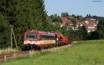 VT 43 der HzL mit einem Fotozug bei Gomadingen 18.8.11