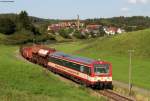 VT 43 der HzL mit einem Fotozug in Kohlstetten 18.8.11