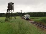 VT 08 (626 008 der Regentalbahn) fuhr am 29.05.14 auf der Strecke Schönberg/Vogtl.- Schleiz-West der Wisentatalbahn. Hier zusehen in Langenbuch.