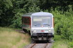 Der VT (BR) 628/928 501 des Sylt Shuttel Plus fuhr am 25.6.2017 von Schönberg(Holst) nach Kiel Hbf.