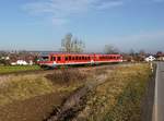 Der 628 649 als RB nach Neufahrn Niederbayern am 26.12.2017 unterwegs bei Oberlindhart.